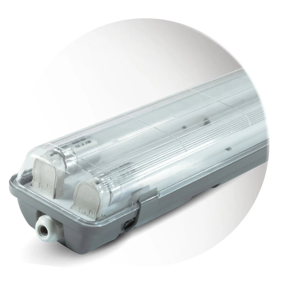 EQUIPO LED HERMETICO 2X18W SIN TUBO