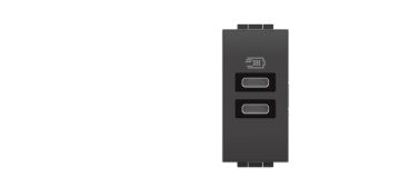L.INT.CARGADOR USB DOBLE LL TC+ C ANTRACITA L4191CC