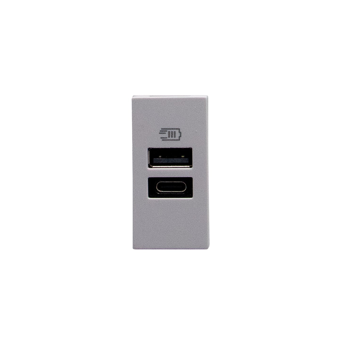 MATIX GO CARGADOR USB AC 1 MODULO GRIS JG4191AC