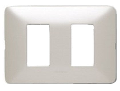 MATIX PLACA 2 MODULOS ALUMINIO NATURAL AM503M2AL