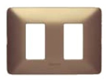 MATIX PLACA 2 MODULOS ALUMINIO TITANIO AM503M2TI