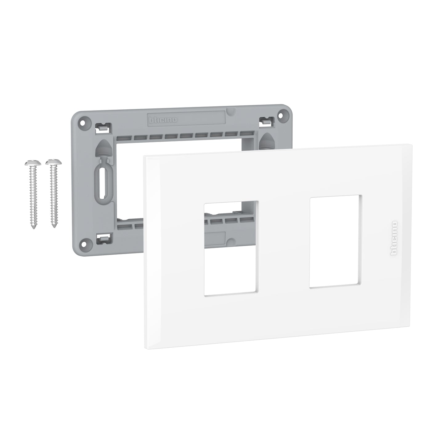 NOBILE PLACA 2 PUESTO CON SOPORTE COLOR BLANCO AF5S2EB