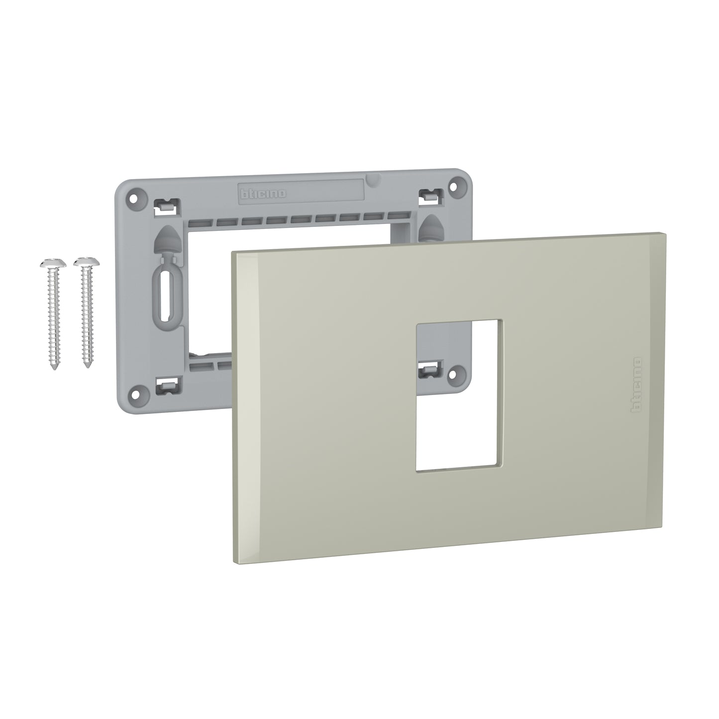 NOBILE PLACA 1 PUESTO CON SOPORTE COLOR TIERRA AF5S1TI