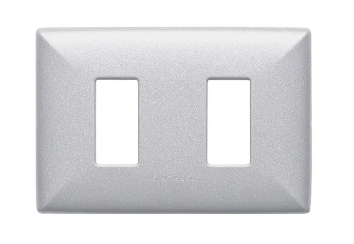 S17 PLACA 2 MODULOS NIQUEL ABS 170235