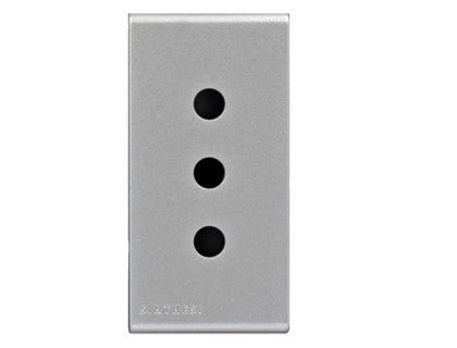 S44 MODULO ENCHUFE 2P+T 10/16A PLATA 443112