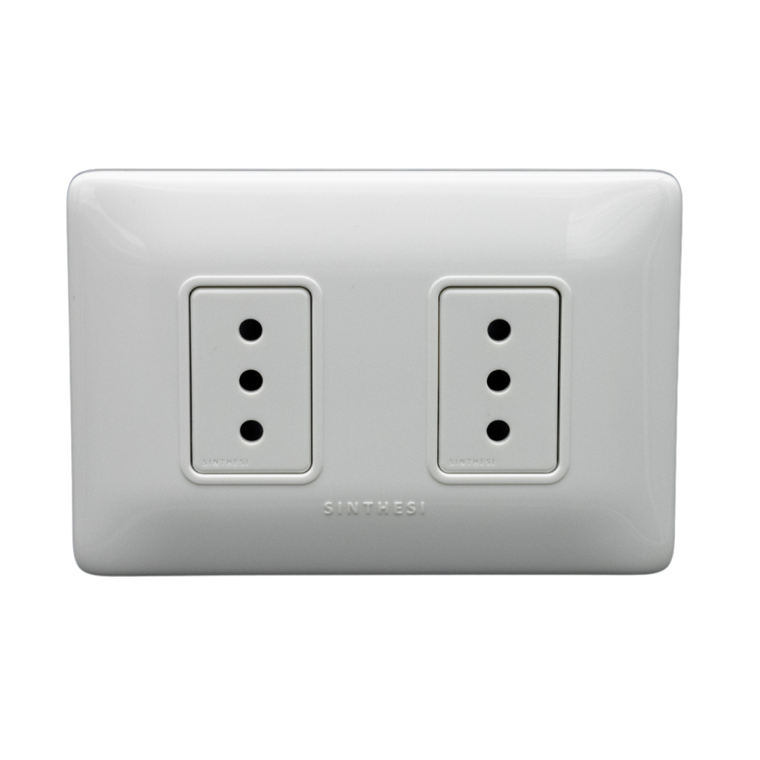 S12 MODULO ENCHUFE 10A DOBLE ARMADO BLANCO 1295201