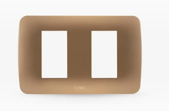 LEXO PLACA 2 PUESTO TITANIO 5360102E