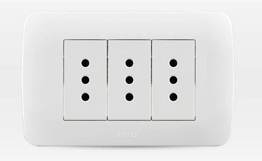 LEXO ENCHUFE 10A TRIPLE ARM.BLANCO 5380109E