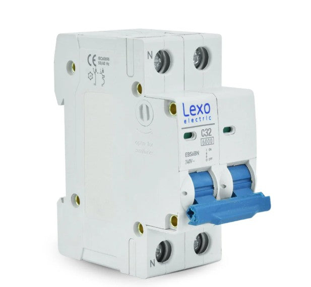LEXO INTERRUPTOR TERMOMAGNETICO 1X32A + NEUTRO C 06KA