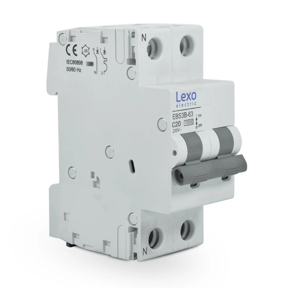 LEXO INTERRUPTOR TERMONAGNETICO 1P+N 20A 10KA C 5350020