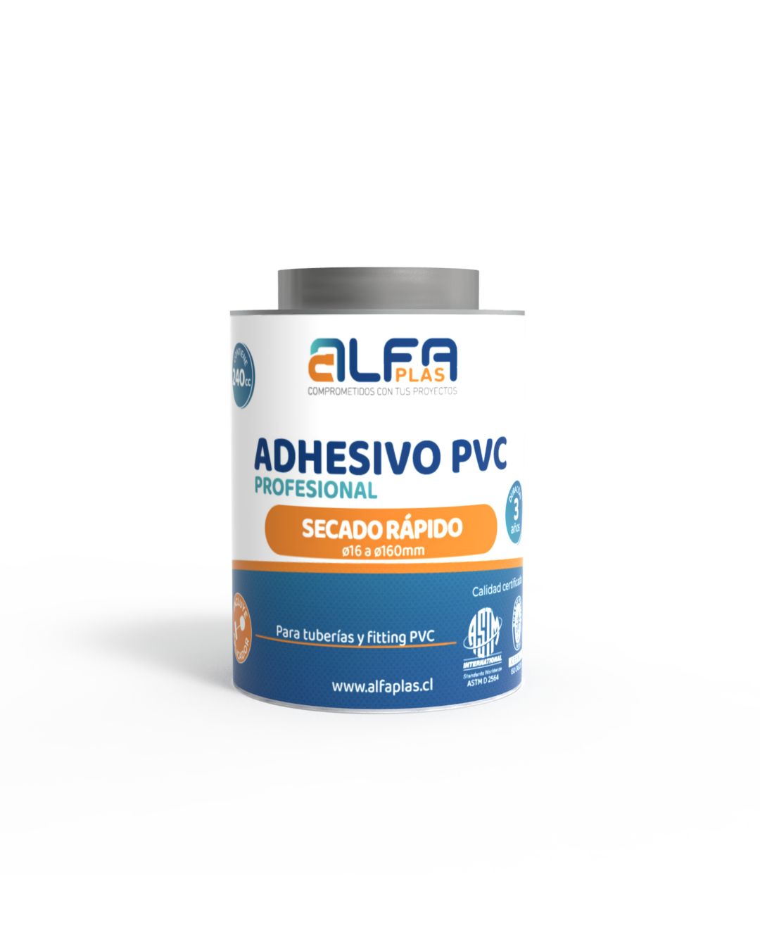 ADHESIVO PVC SECADO RAPIDO 240CC ALFAPLAS