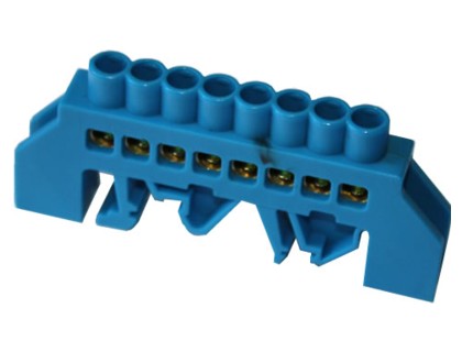 REGLETA CONEXIÓN AISLADA AZUL 8 POLOS