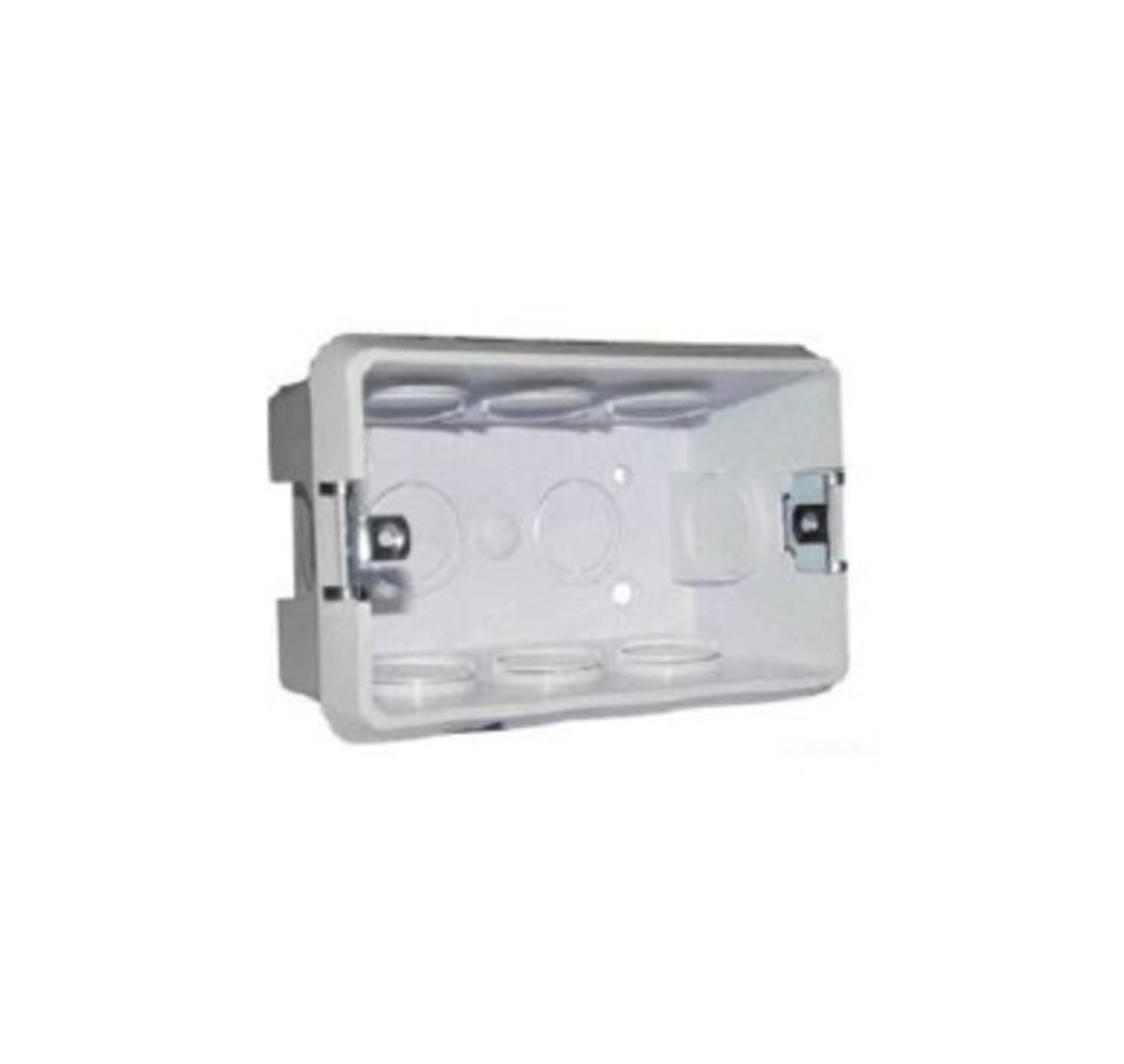 CAJA RECTANGULAR   PVC.OREJA METALICA ECONOMICA 10E