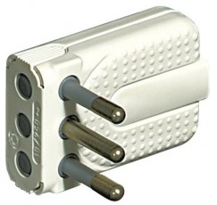 ENCHUFE MACHO 2x10+T BLANCO S2465TAE TI