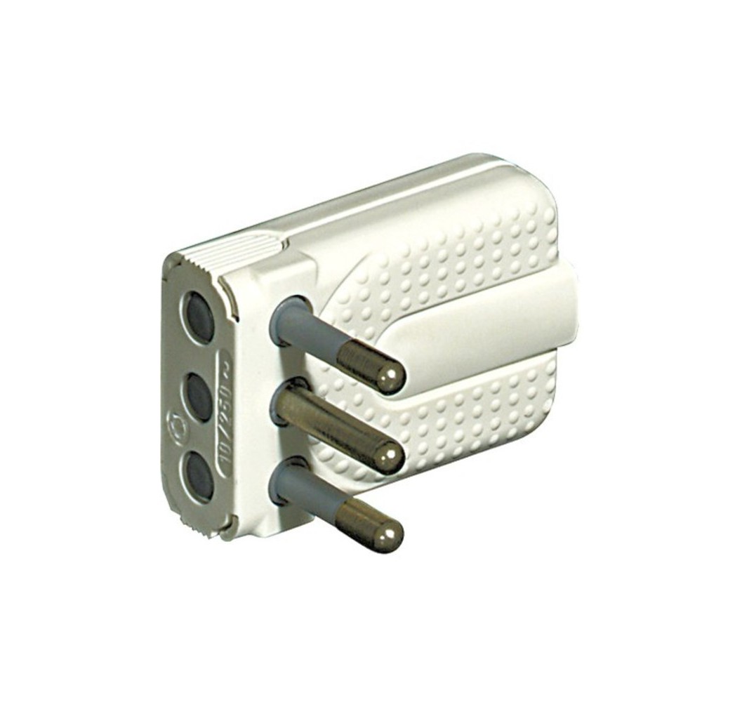 ENCHUFE MACHO 2x10+T BLANCO S2465TAE TI