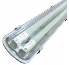 FLUOR.EQUIPO 2x20W HERMETICO LED  CON/TUBO