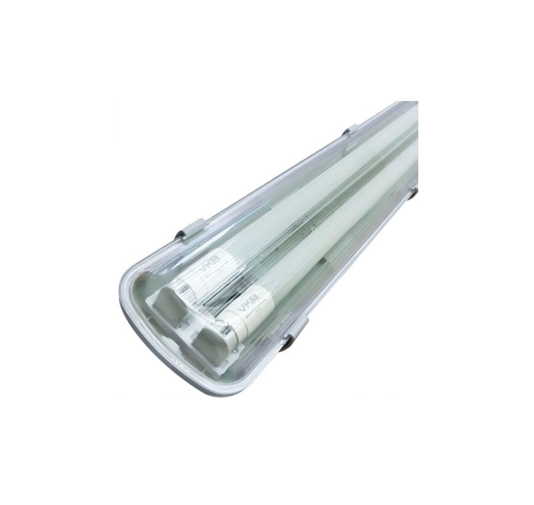 FLUOR.EQUIPO 2x20W HERMETICO LED  CON/TUBO