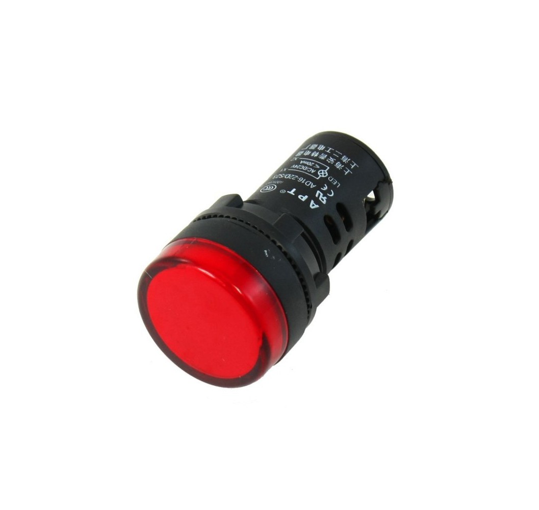 LAMPARA PILOTO LED ROJO 22MM 