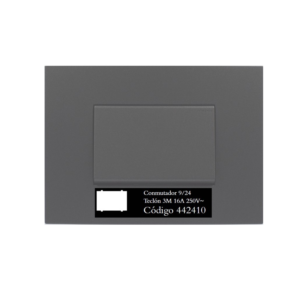 S44 INTERRUPTOR 9/24 3 MODULOS 16A CARBON 442410