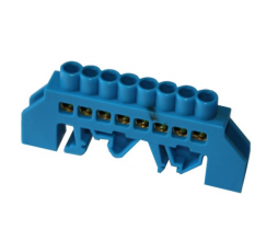 REGLETA CONEXIÓN AISLADA AZUL 8 POLOS