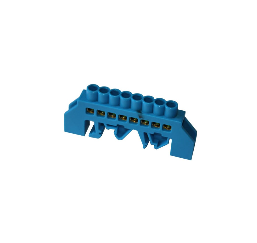 REGLETA CONEXIÓN AISLADA AZUL 8 POLOS