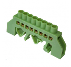 REGLETA CONEXIÓN AISLADA VERDE 8 POLOS