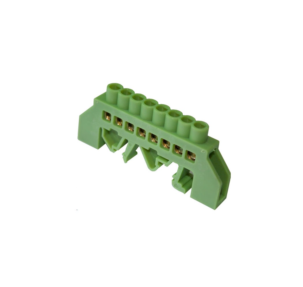 REGLETA CONEXIÓN AISLADA VERDE 8 POLOS