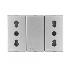 SINTH.S44 ENCH.DUPLEX 2P+T 10/16A  PLATA 443512