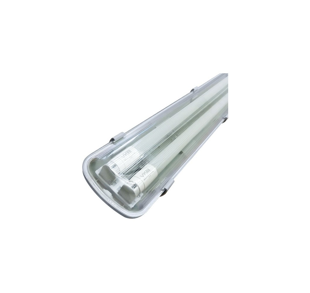 FLUOR.EQUIPO 2x18W HERMETICO LED  SIN TUBO