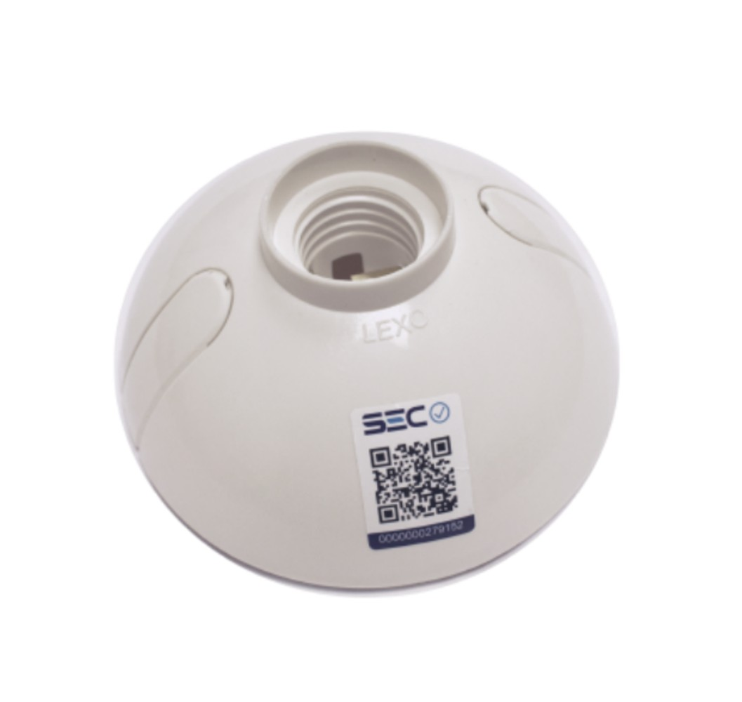 LEXO PORTALAMPARA OVAL E-27 BLANCO 