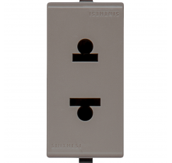 S22 ENCHUFE EURO 2P+ 15A 127V  GREY 223203