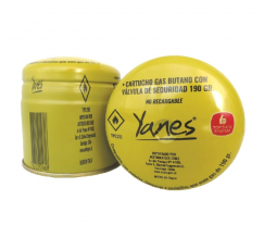 GAS BUTANO CON VALVULA DE SEGURIDAD 190gr