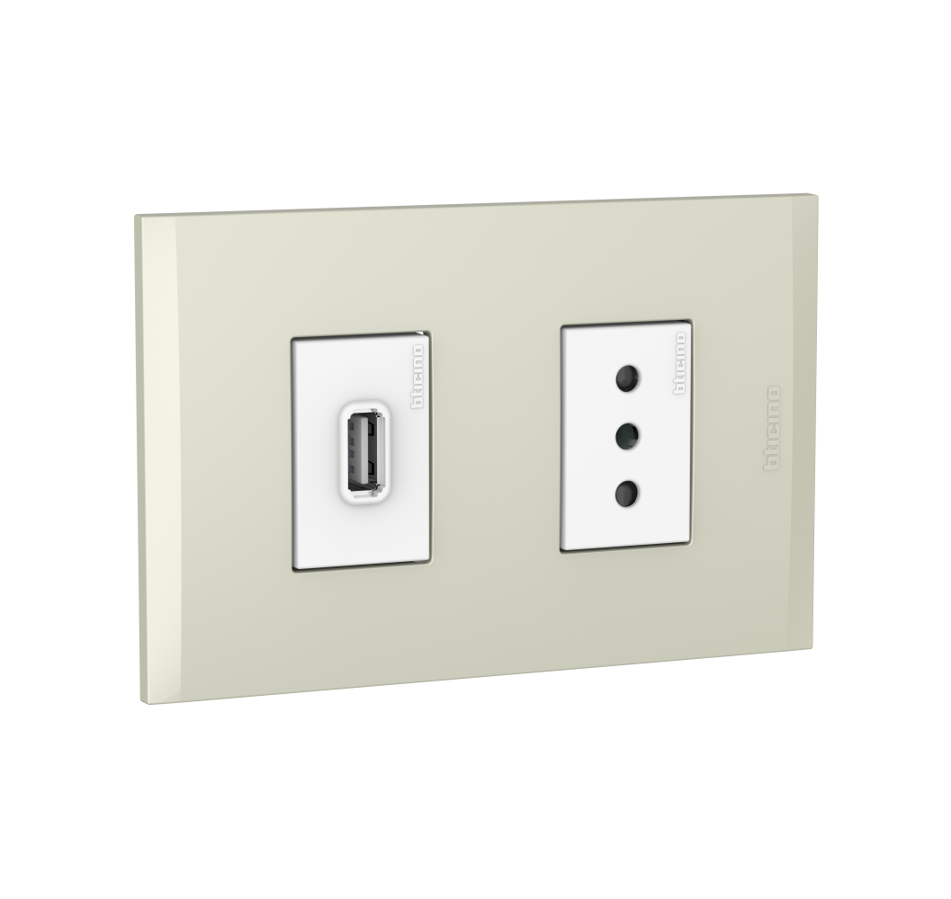 NOBILE CARG. USB + TOMA GR/PERLA AF2270USBEBNA