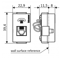 NOBILE MODULO ENCH.RJ11 ANTRACITA AF2182EA