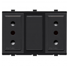 S17 ENCHUFE DUPLEX 2P+T 10 NEGRO 173406