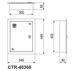 CAJAS CTR-40308 400x300x80 SAIME