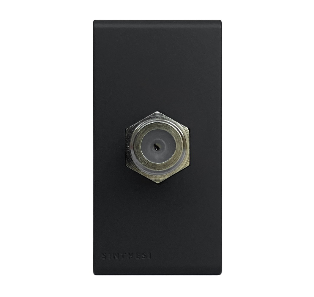 S33 ENCHUFE COAXIAL NOIR MATE 334226