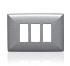 S17 TAPA 3 PUESTOS GRIS ABS 170333