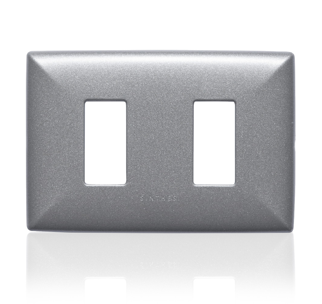 S17 TAPA 2 PUESTOS GRIS ABS 170233