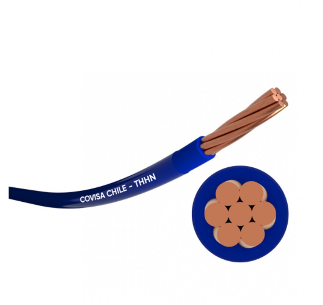 CABLE THHN 002.08 MM 014 AZUL