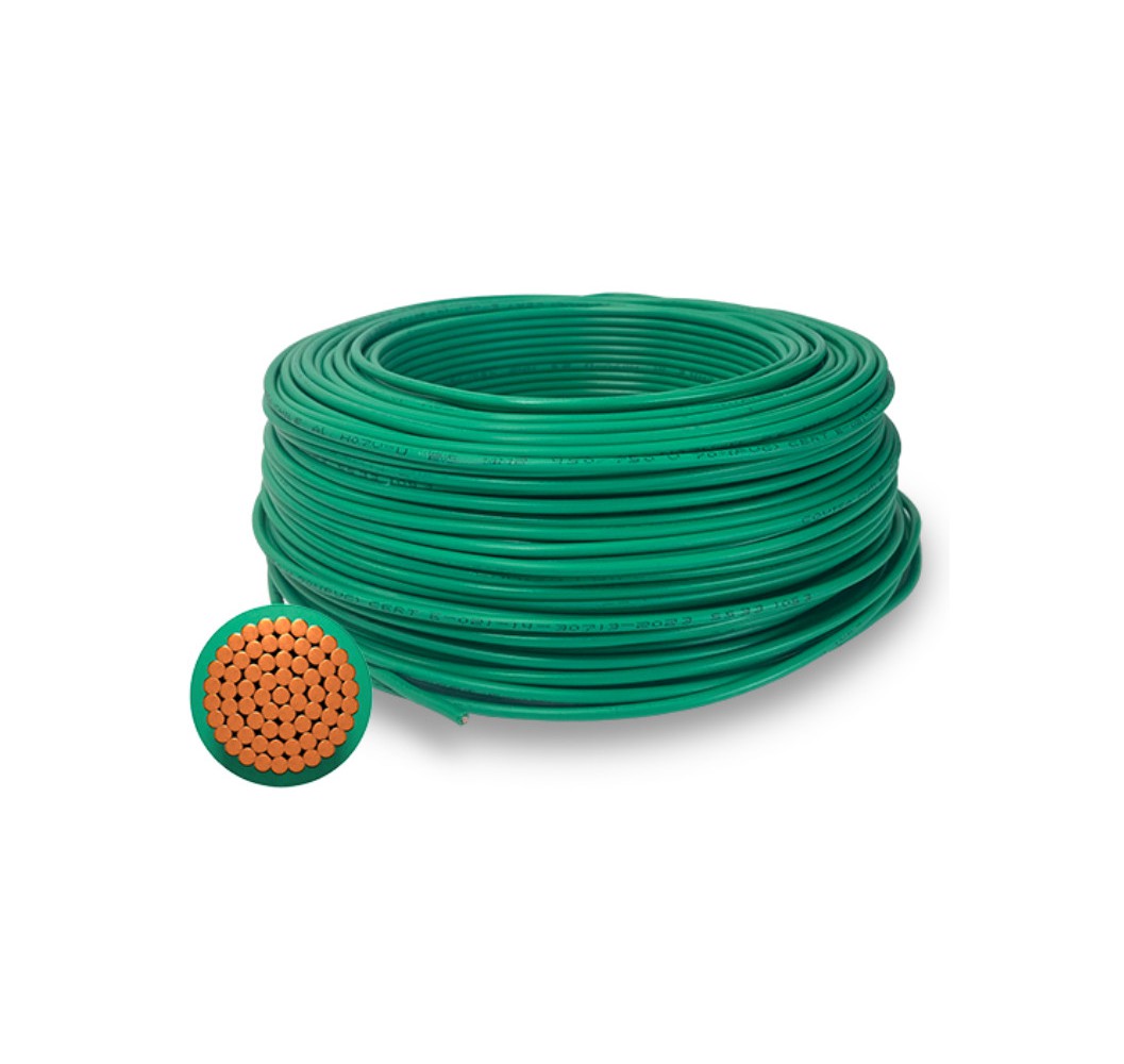 CABLE LIBRE HALOGENO 4.0MM VERDE