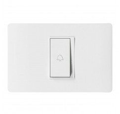 LUZICA INTERRUPTOR PULSADOR ARMADO BLANCO PU1102