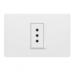 LUZICA ENCHUFE SIMPLE 10A  ARM. BL.PU1113