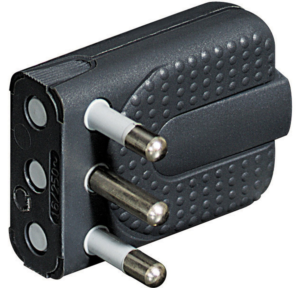ENCHUFE MACHO 2x16+T GRIS S2466TGE TI