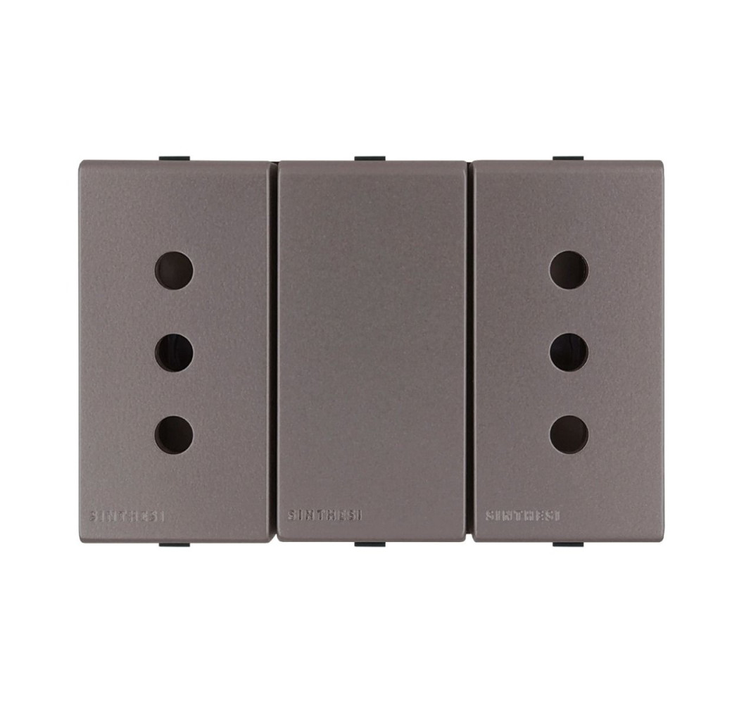 S44 ENCHUFE DUPLEX 2P+T 10A PIEDRA 443411