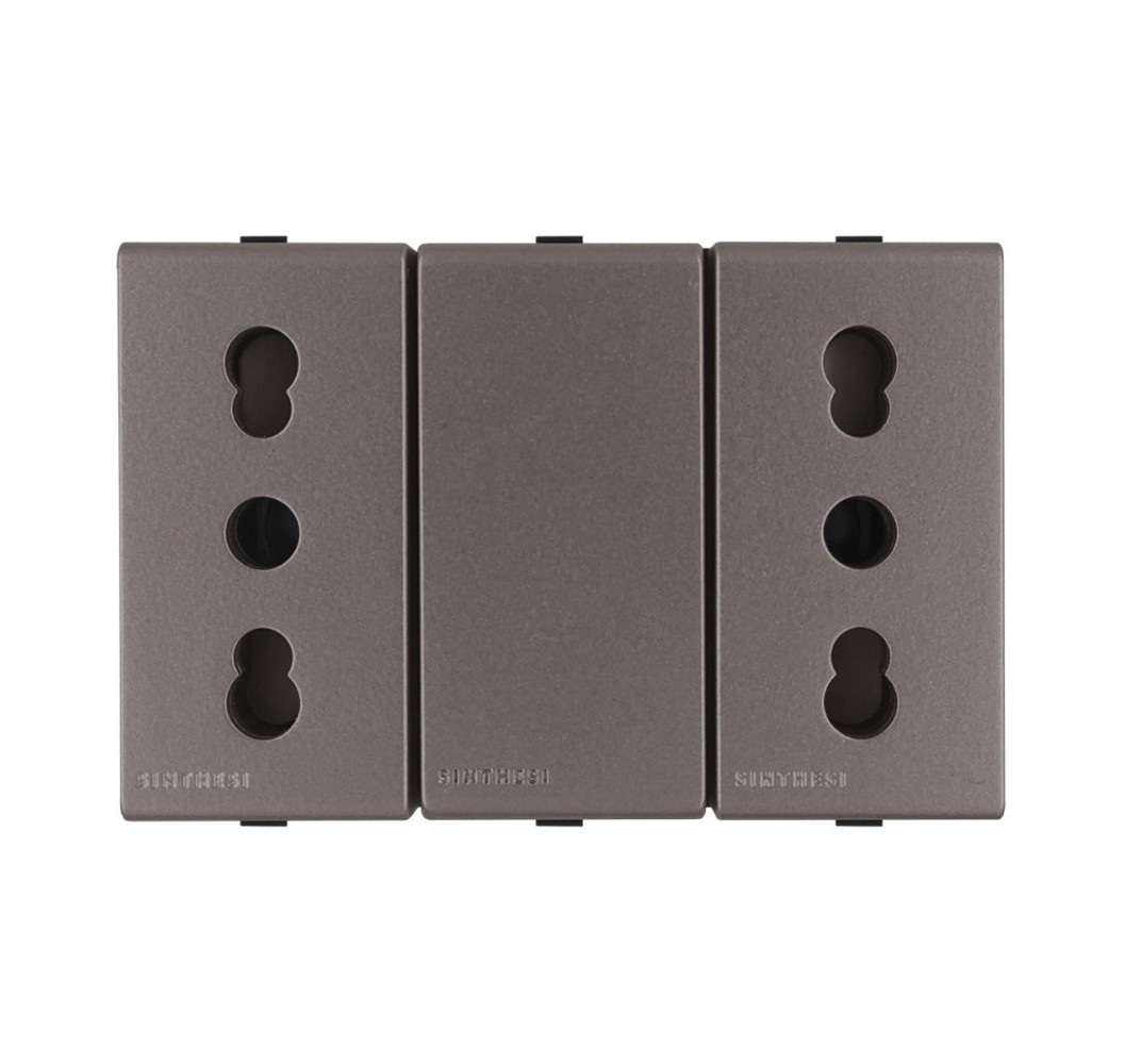 S44 ENCHUFE DUPLEX 2P+T 10/16A PIEDRA 443511
