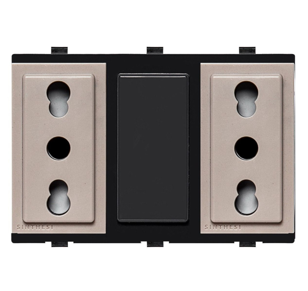 SINTHESI S17 ENCHUFE 2P+T 10/16A DUPLEX BEIG 173502