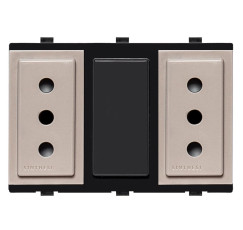 SINTHESI S17 ENCHUFE 2P+T 10A DUPLEX BEIG 173402