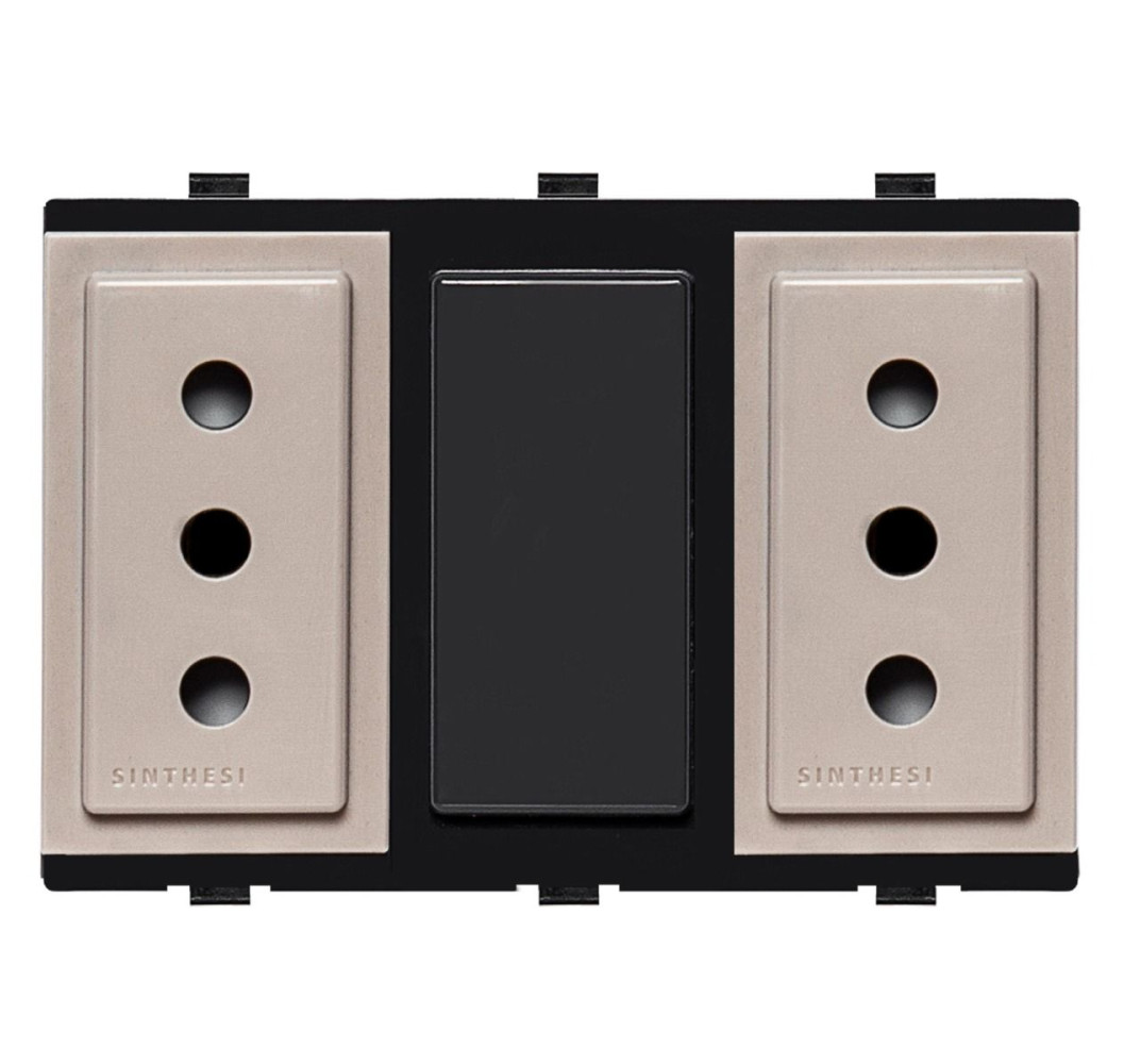 SINTHESI S17 ENCHUFE 2P+T 10A DUPLEX BEIG 173402