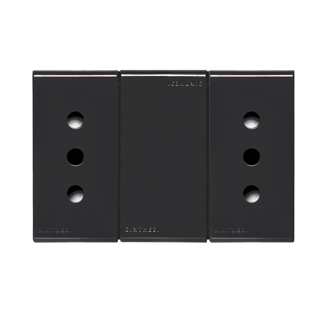 S22 ENCHUFE DUPLEX 2P+T 10A NEGRO 223406